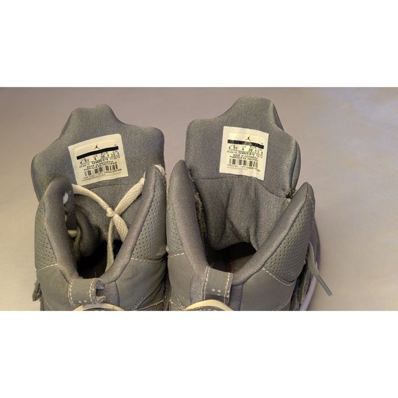 NIKE AIR JORDAN FLIGHT 45 HIGH MAX COOL GREY-WHITE SZ 4.5 (YTH) RARE! 524865-014 - Picture 14 of 15